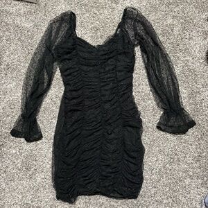 Haute Monde Lace black Long Sleeve Dress Size small